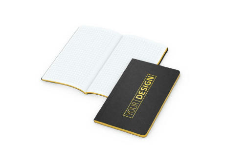 Notizbuch Tablet-Book Farbschnitt Naturkarton-Softcover schwarz