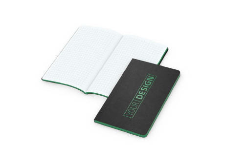 Notizbuch Tablet-Book Farbschnitt Naturkarton-Softcover schwarz