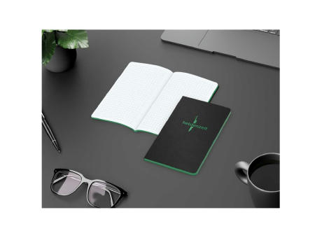 Notizbuch Tablet-Book Farbschnitt Naturkarton-Softcover schwarz