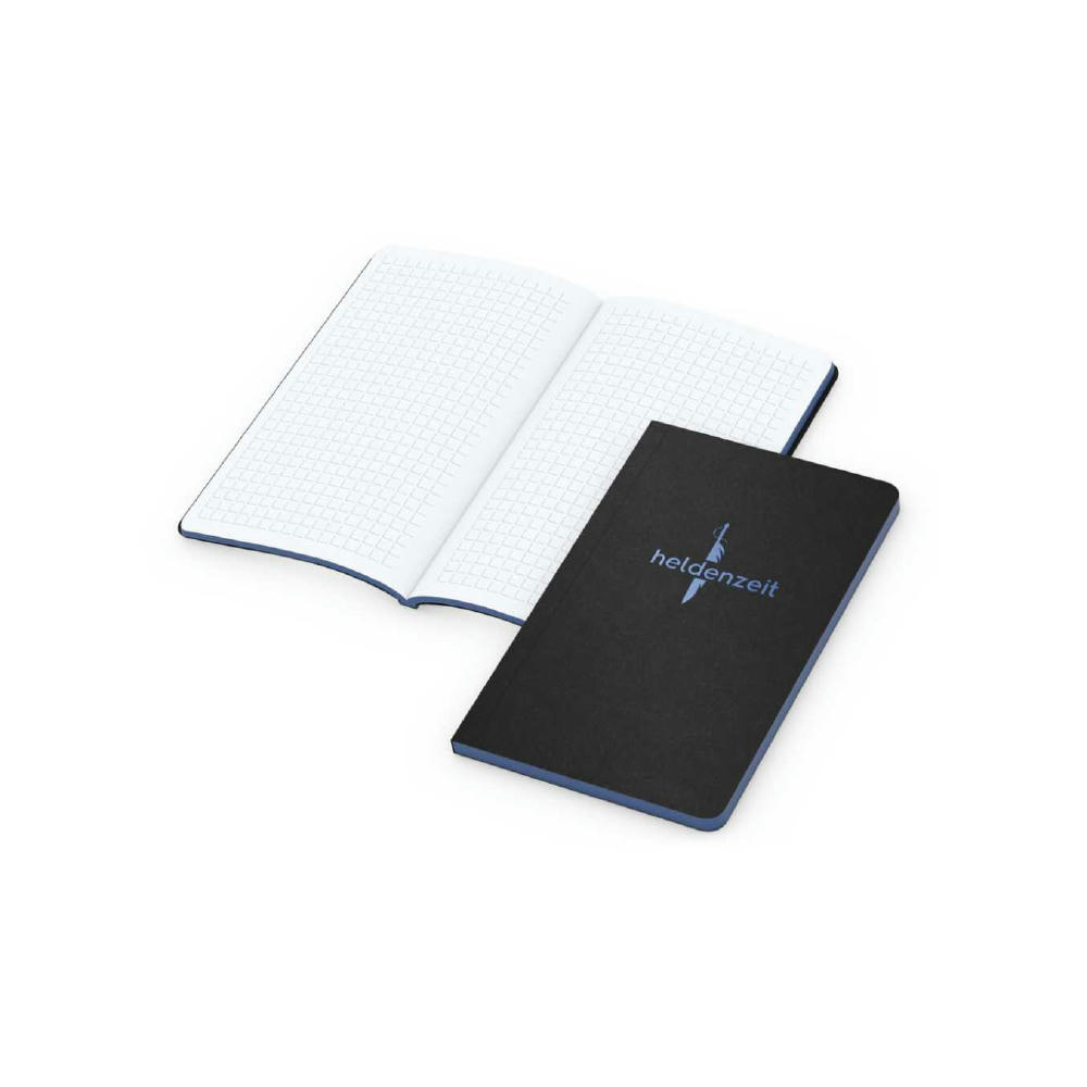 Notizbuch Tablet-Book Farbschnitt Naturkarton-Softcover schwarz