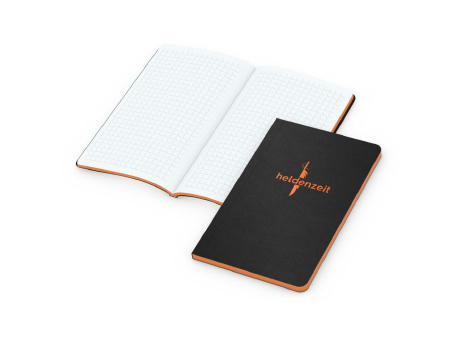 Notizbuch Tablet-Book Farbschnitt Naturkarton-Softcover schwarz