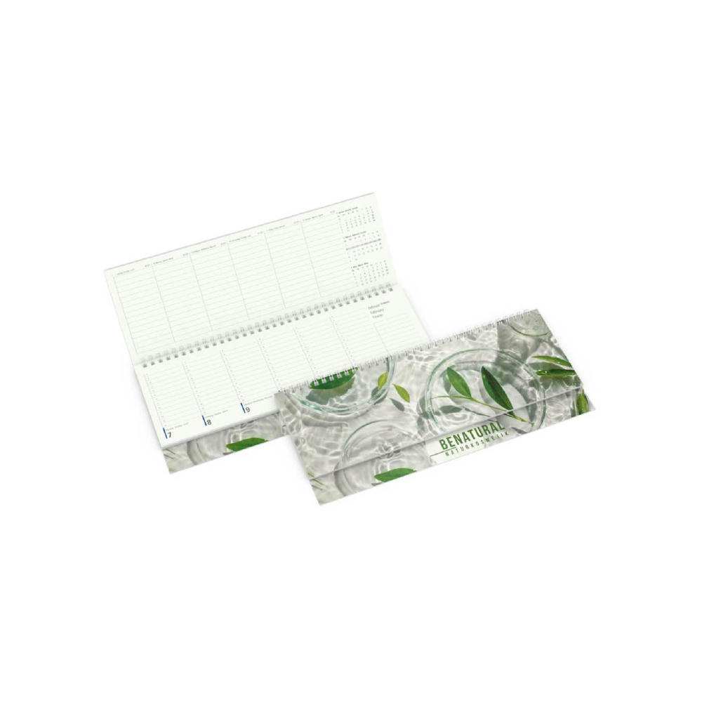Tisch-Querkalender Compact Recycling-Kalendariumspapier 1 Woche = 2 Seiten