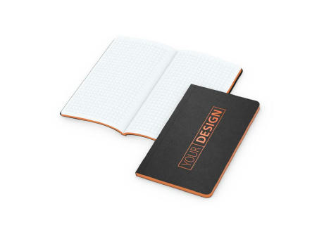 Notizbuch Tablet-Book Farbschnitt Naturkarton-Softcover schwarz