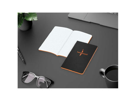 Notizbuch Tablet-Book Farbschnitt Naturkarton-Softcover schwarz