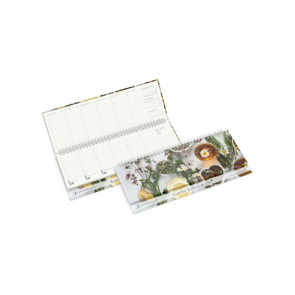 Tisch-Querkalender Compact Recycling-Kalendariumspapier 1 Woche = 2 Seiten