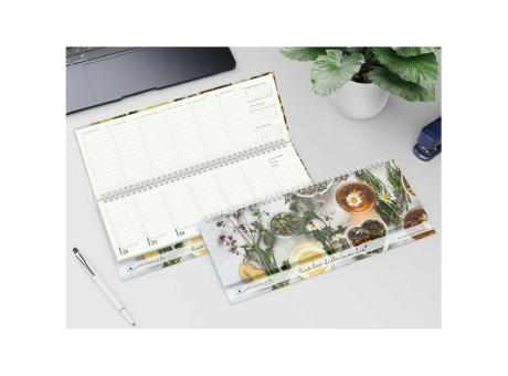 Tisch-Querkalender Compact Recycling-Kalendariumspapier 1 Woche = 2 Seiten