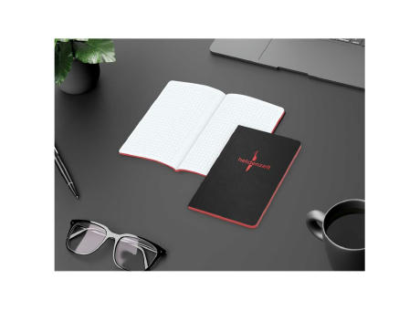 Notizbuch Tablet-Book Farbschnitt Naturkarton-Softcover schwarz