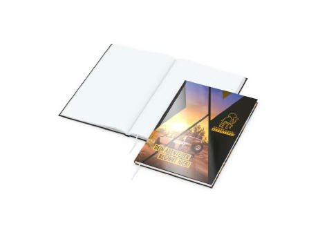 Notizbuch Note-Book Ecken spitz Hardcover individuell bedruckt