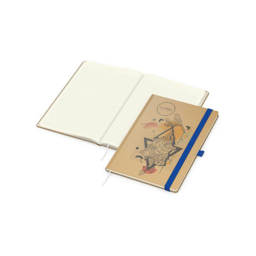 Notizbuch Match-Book Naturpapier-Hardcover individuell bedruckt