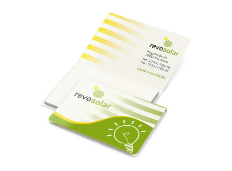 Haftnotizblock Memo-Card Recycling-Haftpapier Format klein Naturkarton-Umschlag