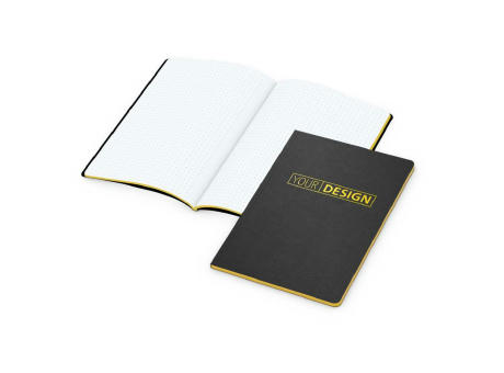 Notizbuch Tablet-Book Farbschnitt Naturkarton-Softcover schwarz