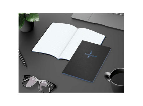 Notizbuch Tablet-Book Farbschnitt Naturkarton-Softcover schwarz