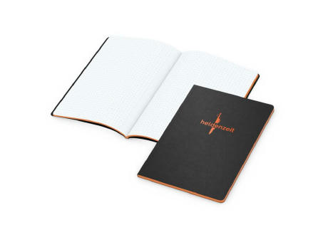 Notizbuch Tablet-Book Farbschnitt Naturkarton-Softcover schwarz