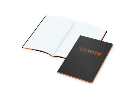 Notizbuch Tablet-Book Farbschnitt Naturkarton-Softcover schwarz
