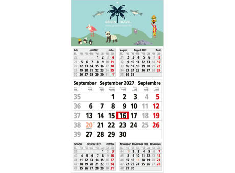 5-Monatskalender Einblatt Budget 5 großer laufender Monat