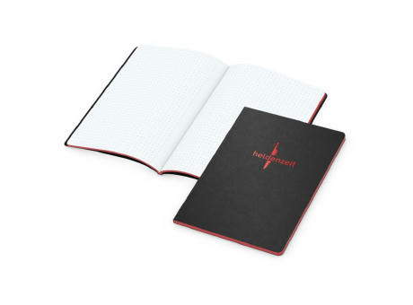 Notizbuch Tablet-Book Farbschnitt Naturkarton-Softcover schwarz