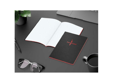 Notizbuch Tablet-Book Farbschnitt Naturkarton-Softcover schwarz