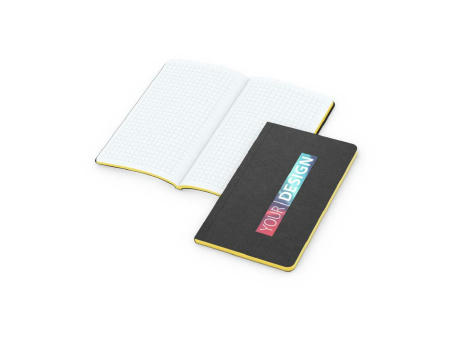 Notizbuch Tablet-Book Farbschnitt Naturkarton-Softcover schwarz