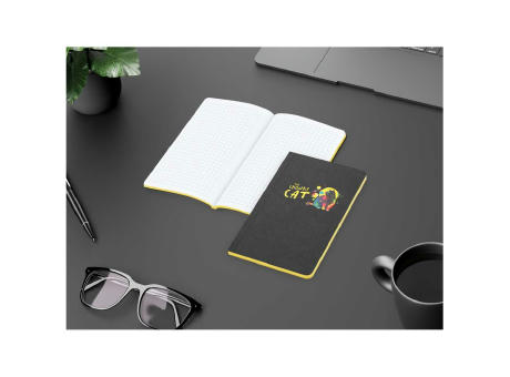 Notizbuch Tablet-Book Farbschnitt Naturkarton-Softcover schwarz