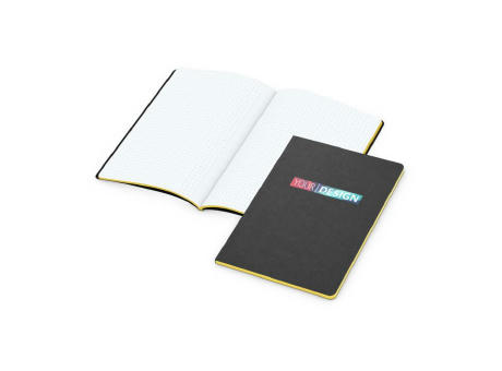 Notizbuch Tablet-Book Farbschnitt Naturkarton-Softcover schwarz