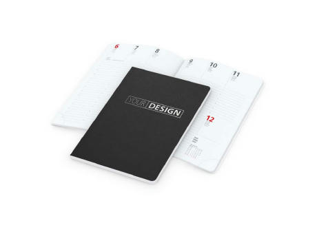 Wochenkalender Prestige-Flexx A5 Naturkarton-Softcover schwarz