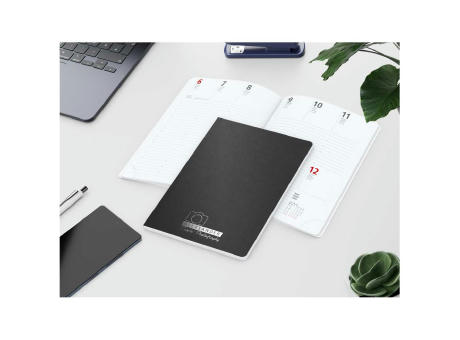 Wochenkalender Prestige-Flexx A5 Naturkarton-Softcover schwarz
