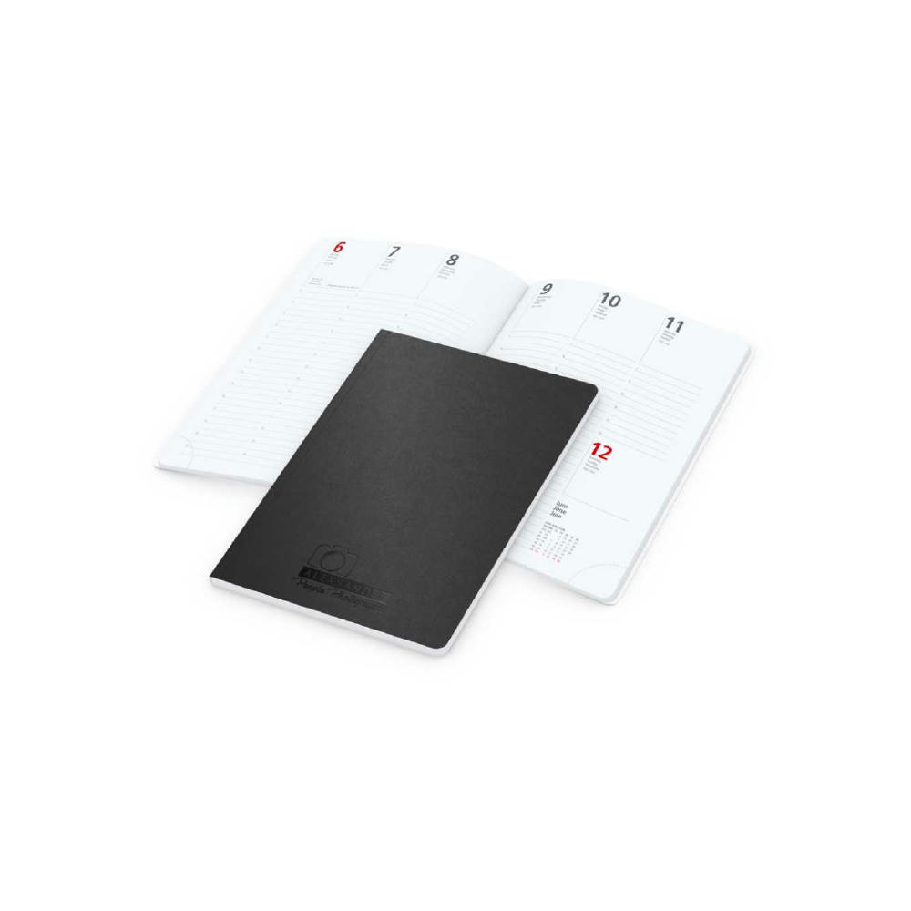 Wochenkalender Prestige-Flexx A5 Naturkarton-Softcover schwarz