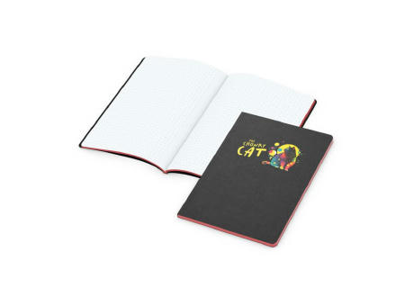 Notizbuch Tablet-Book Farbschnitt Naturkarton-Softcover schwarz