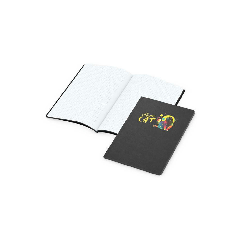 Notizbuch Tablet-Book Farbschnitt Naturkarton-Softcover schwarz