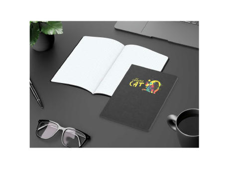 Notizbuch Tablet-Book Farbschnitt Naturkarton-Softcover schwarz