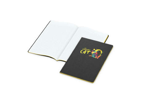 Notizbuch Tablet-Book Farbschnitt Naturkarton-Softcover schwarz