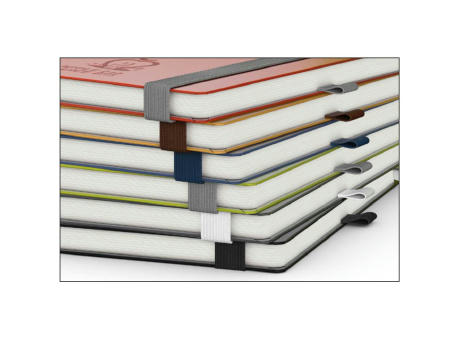 Notizbuch Organic-Book Recycling-Inhaltspapier Apfelleder-Hardcover farbig A5