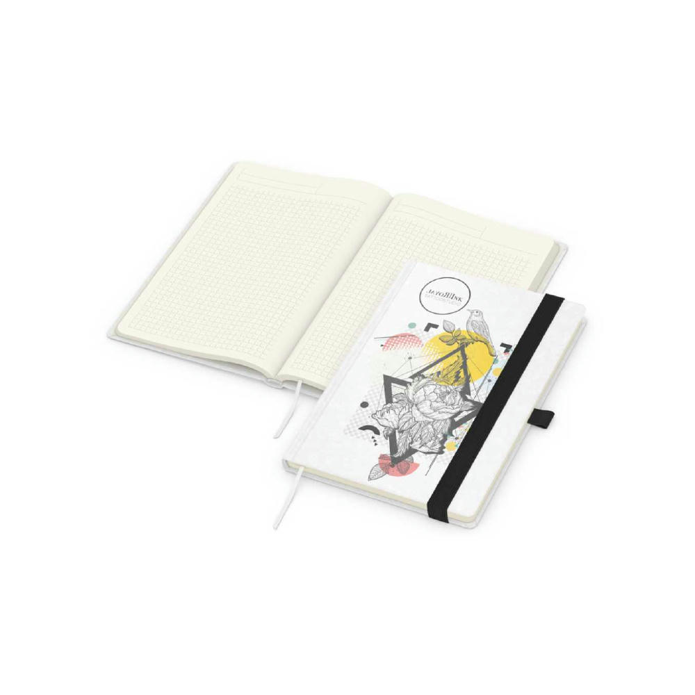 Notizbuch Match-Book Naturpapier-Hardcover individuell bedruckt
