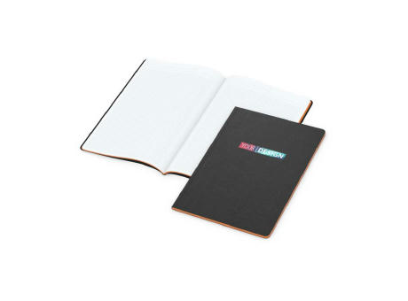 Notizbuch Tablet-Book Farbschnitt Naturkarton-Softcover schwarz