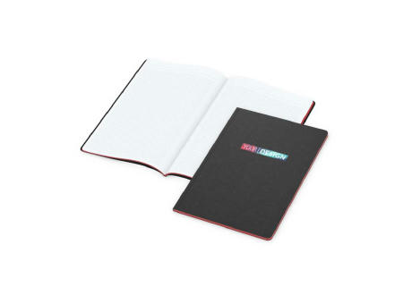 Notizbuch Tablet-Book Farbschnitt Naturkarton-Softcover schwarz