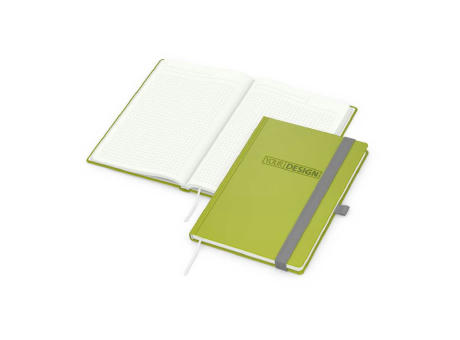 Notizbuch Organic-Book Recycling-Inhaltspapier Apfelleder-Hardcover farbig A5