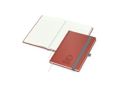 Notizbuch Organic-Book Recycling-Inhaltspapier Apfelleder-Hardcover farbig A5