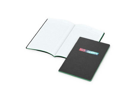 Notizbuch Tablet-Book Farbschnitt Naturkarton-Softcover schwarz