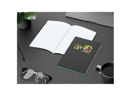 Notizbuch Tablet-Book Farbschnitt Naturkarton-Softcover schwarz
