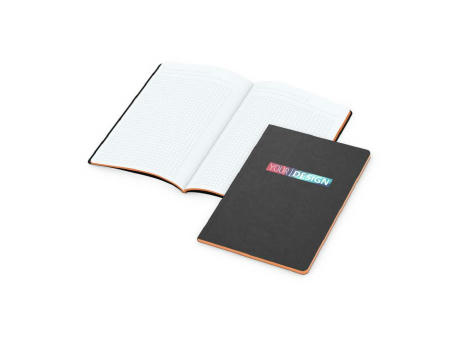 Notizbuch Tablet-Book Farbschnitt Naturkarton-Softcover schwarz