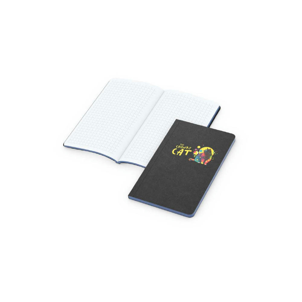 Notizbuch Tablet-Book Farbschnitt Naturkarton-Softcover schwarz