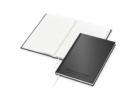 Notizbuch Note-Book Recycling-Inhaltspapier Ecken spitz Hardcover schwarz