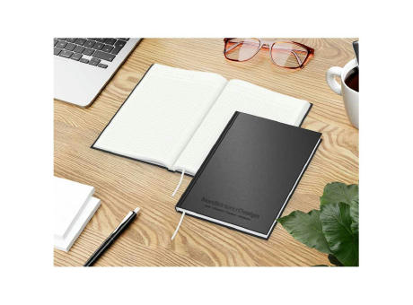 Notizbuch Note-Book Recycling-Inhaltspapier Ecken spitz Hardcover schwarz