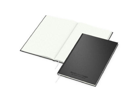 Notizbuch Note-Book Recycling-Inhaltspapier Ecken spitz Hardcover schwarz