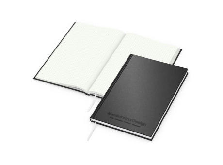 Notizbuch Note-Book Recycling-Inhaltspapier Ecken spitz Hardcover schwarz