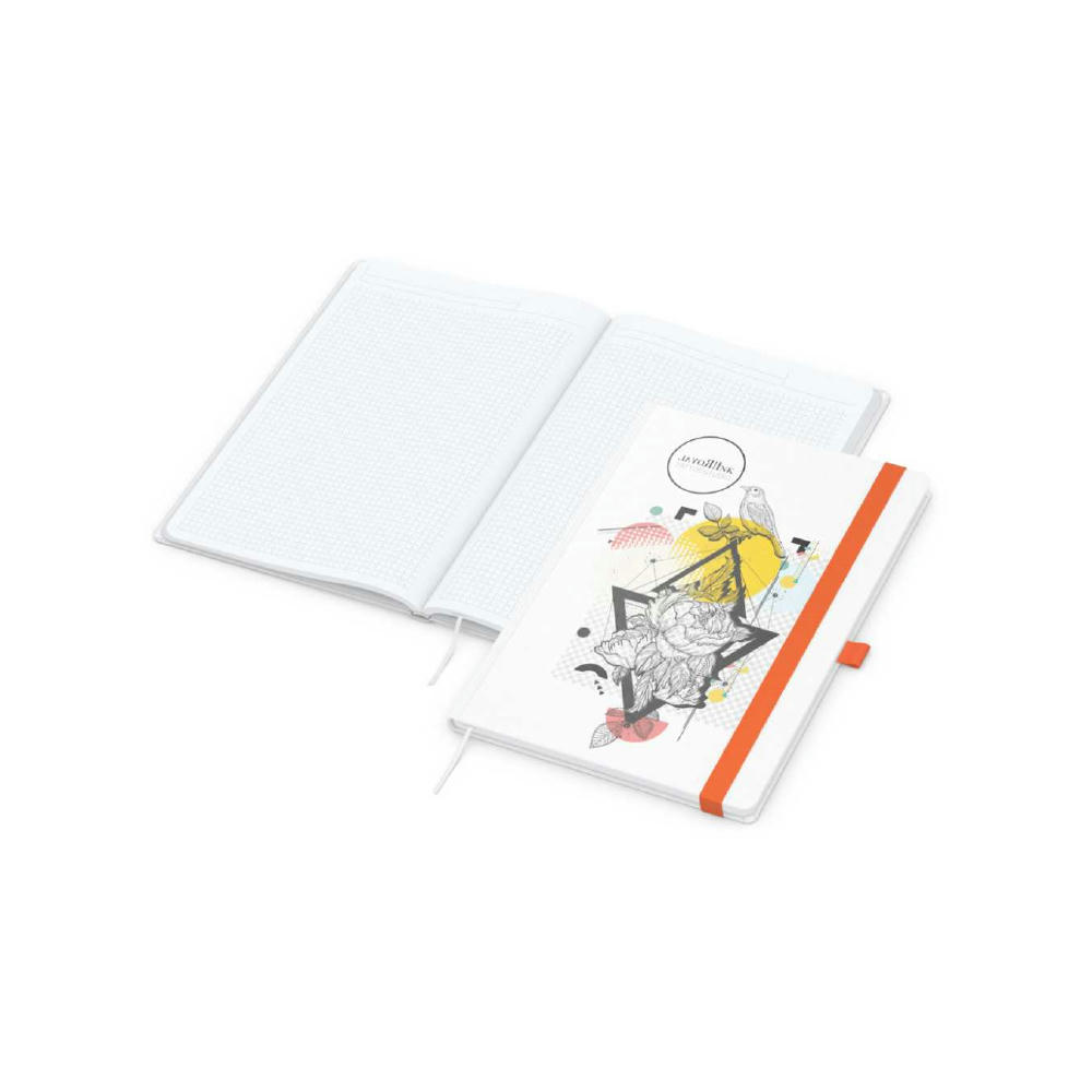 Notizbuch Match-Book Naturpapier-Hardcover individuell bedruckt