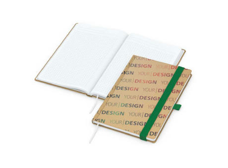 Notizbuch Match-Book Naturpapier-Hardcover individuell bedruckt