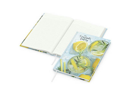 Notizbuch Note-Book Recycling-Inhaltspapier Ecken spitz Hardcover individuell