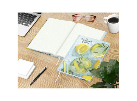 Notizbuch Note-Book Recycling-Inhaltspapier Ecken spitz Hardcover individuell