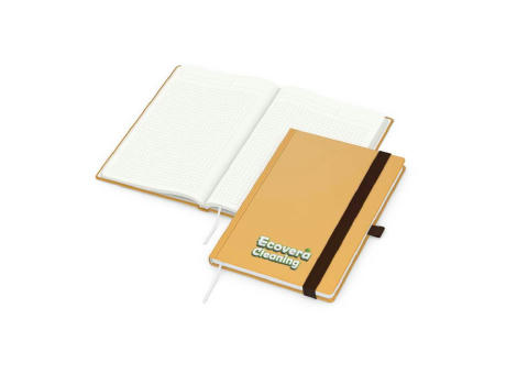 Notizbuch Organic-Book Recycling-Inhaltspapier Apfelleder-Hardcover farbig A5